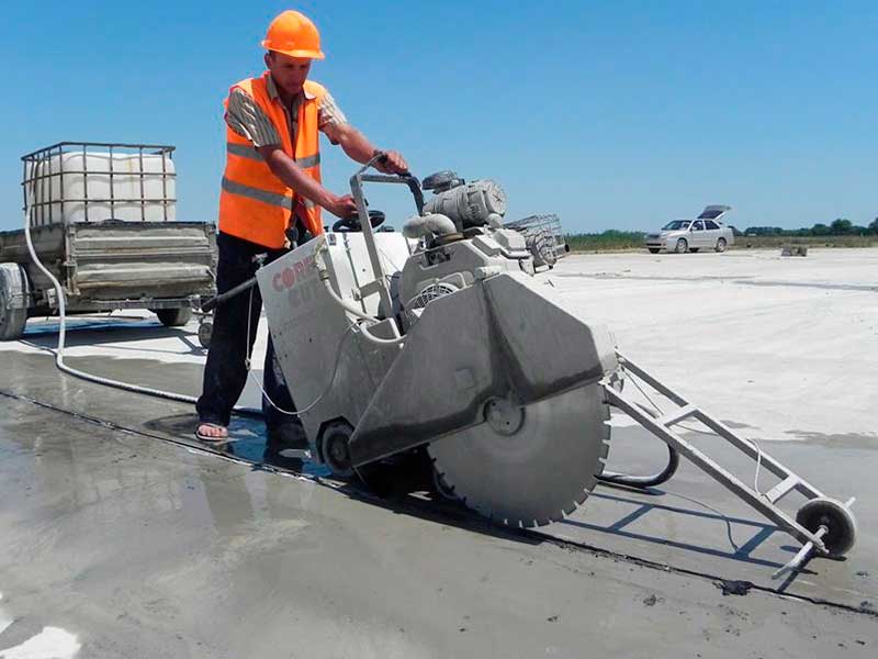 Резка бетонных покрытий